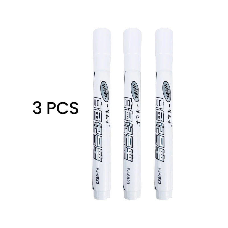 White Paint Pen for Rock Painting,Stone,Ceramic,Glass,Wood,Tire,Fabric,Metal,Canvas. Set of 3/6 Acrylic Paint White Marker