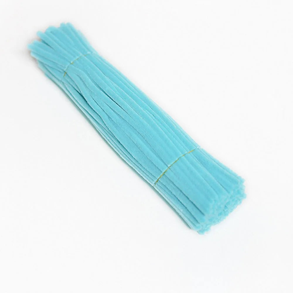 100pcs 30cm Solid Color Chenille Stems Stick Cleaners For Children Hands-on Educational Toys Adults DIY Flower Artworks Supplies