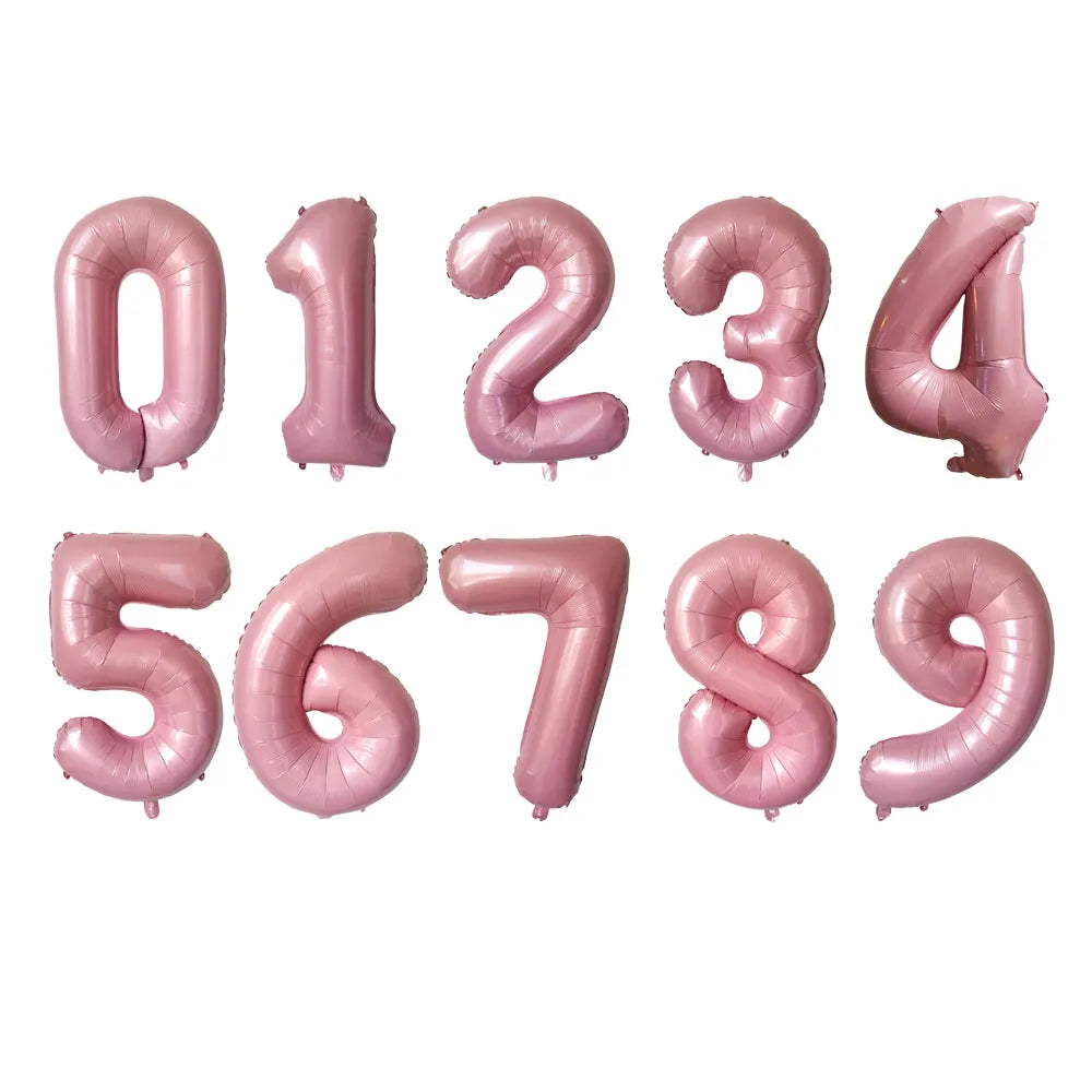 boy Girl Birthday Balloons 32inch Purple Number baloon 1 2 3rd Birthday Party Decoration Kids anniversaire 9/1/3 years old