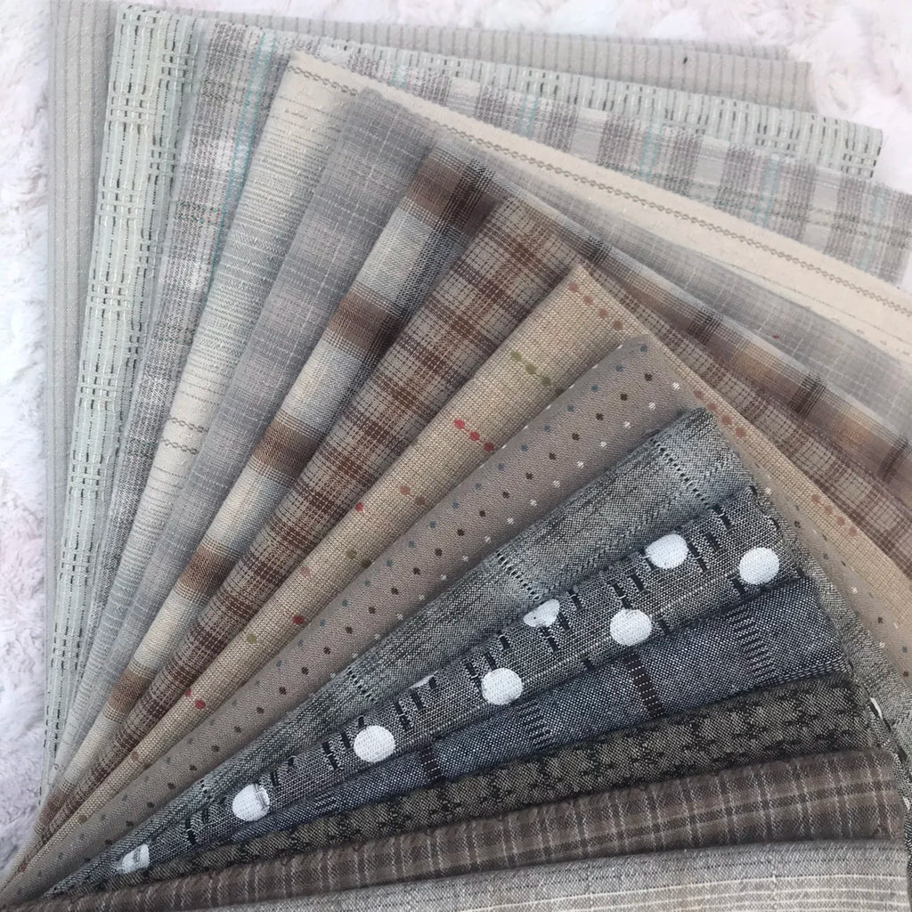 15pc23*33cm Japanese Yarn Dyed Cotton Fabric Patchwork Purse Bag Doll Quilting Craft Material Scrapbooking Sewing Cloth bundle