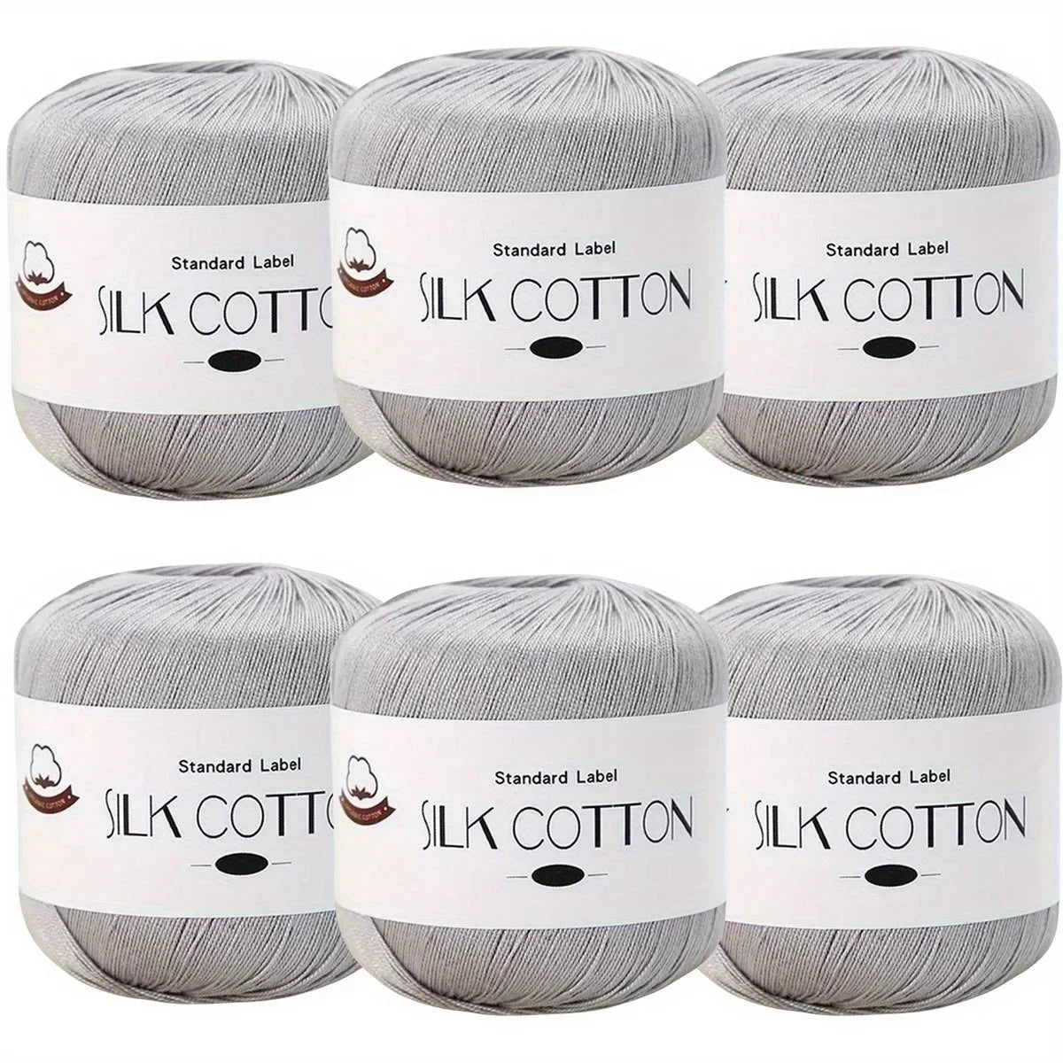 Silk Cotton Yarn - Fine Lace Thread for Crochet, Knitting Sweater,Shawls, Scarves, and DIY Crafts, Soft Durable Yarn 1.76oz/pc