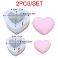 1-2pcs Love Scent Candle Mold for Candle Making Kit Heart Silicone Ceramic Resin Molds DIY Bag Pendant Gifts Wedding Party Decor