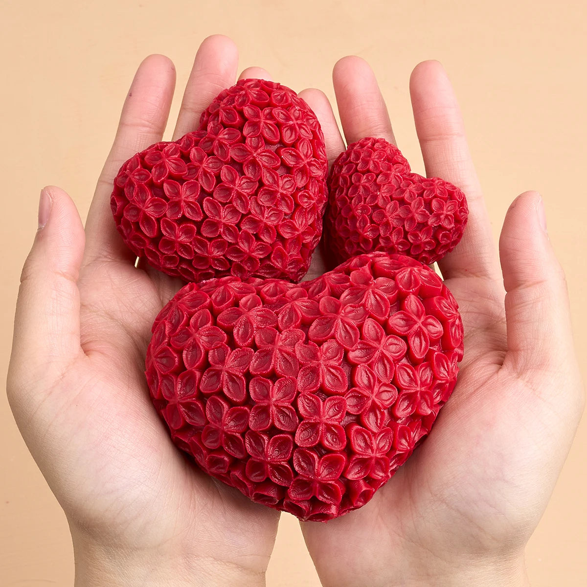 3D Love Flower Silicone Candle Mold DIY Valentine's Day Heart Scented Soap Molds Plaster Resin Chocolate Baking Making Kit