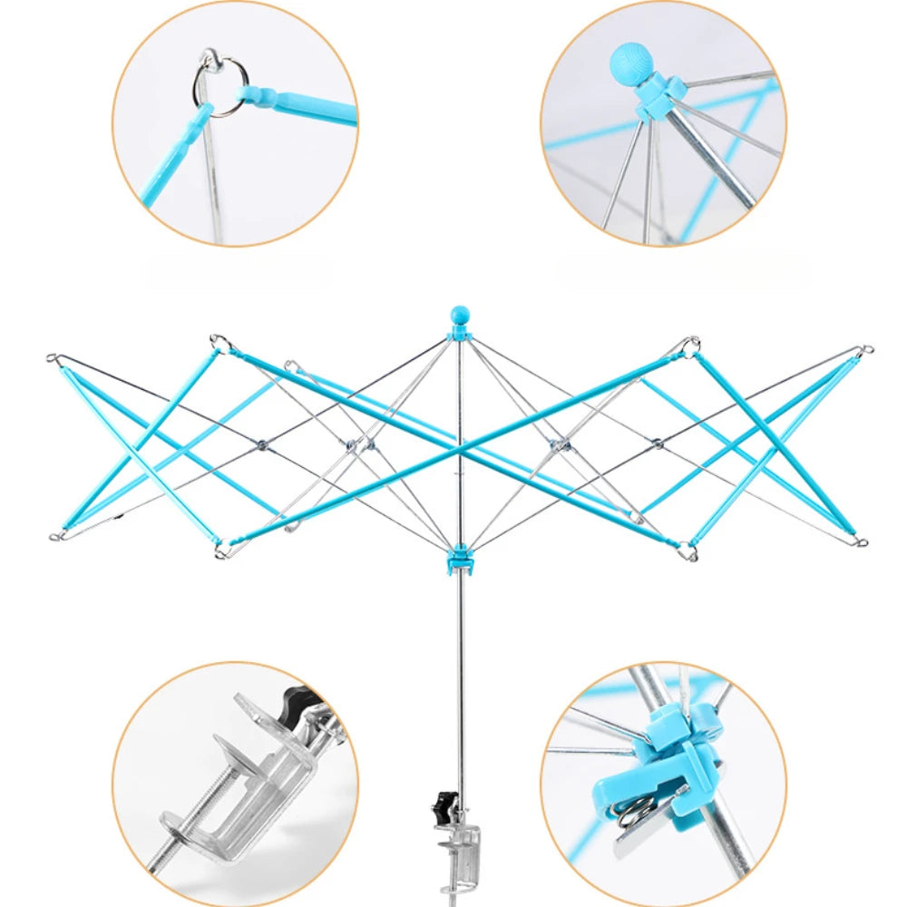 Umbrella Shape Swift Yarn Thread Fiber String Wool Winder Holder Hand Knitting Craft Tools For Patchwork DIY Accessories