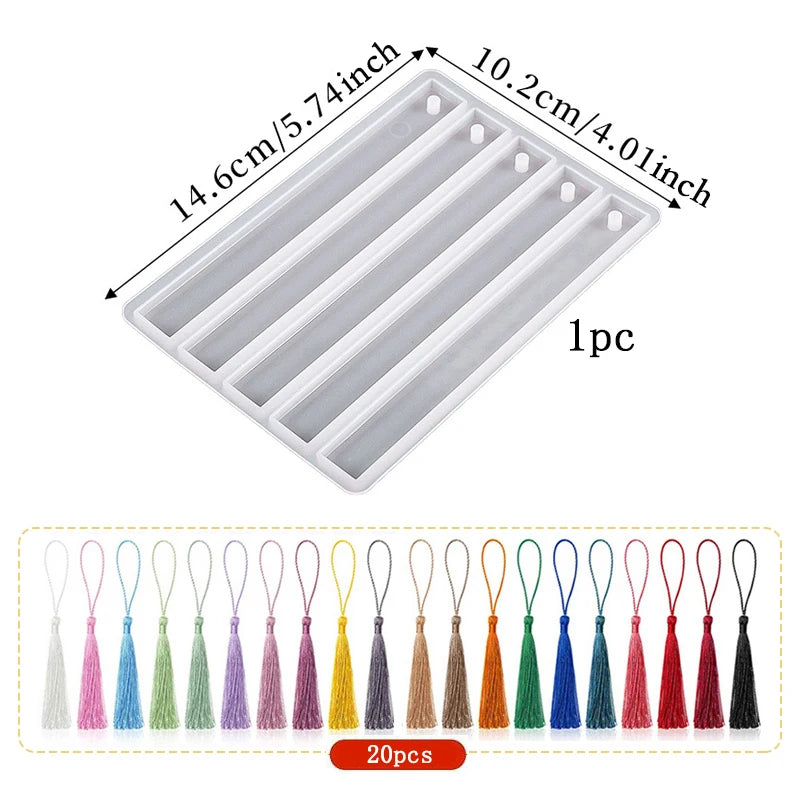 Bookmark Jewelry Casting Silicone Resin Mold Set for DIY Bookmark Pendants Bookmark Molds Silicone Molds Resin Jewelry Making