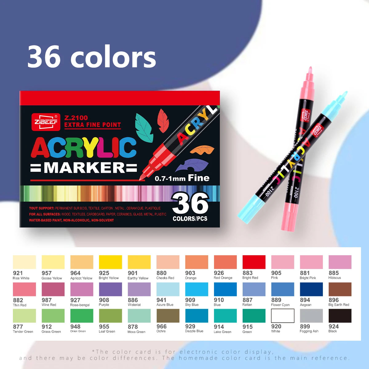36-240 Acrylic Paint Markers, Waterproof & High Saturation for Wood,Metal,Plastic,Fabric,Glass,Ceramic Painting DIY Art Supplies