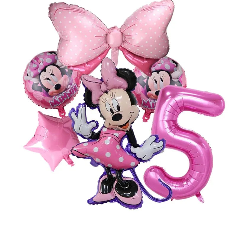 Minnie Mouse Balloons Birthday Party Decoration Girls Disposable Minnie Mouse  Balloo Baby Shower Party Gift