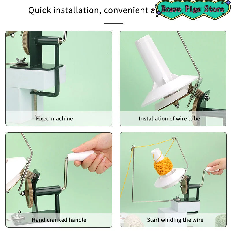 Hand Operated Yarn Winder Fiber Wool String Ball Thread Winder Machine For DIY Sewing Crocheting Making Craft Tools