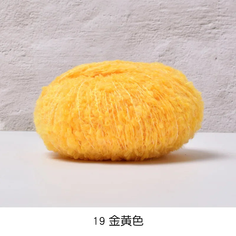 50g/roll Velvet Yarn Soft Cotton Knitting Crochet Dyed Yarn DIY Hand-woven Wool Crochet Sweater Hat Dolls 200M