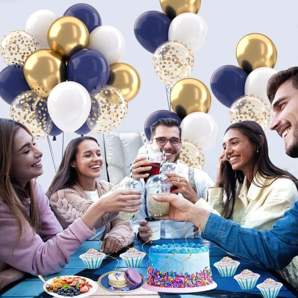 Metallic Balloons Latex Balloon Gold Confetti Balloons for Birthday Weddings Graduation Balloons Christmas Baptism Party Baloons