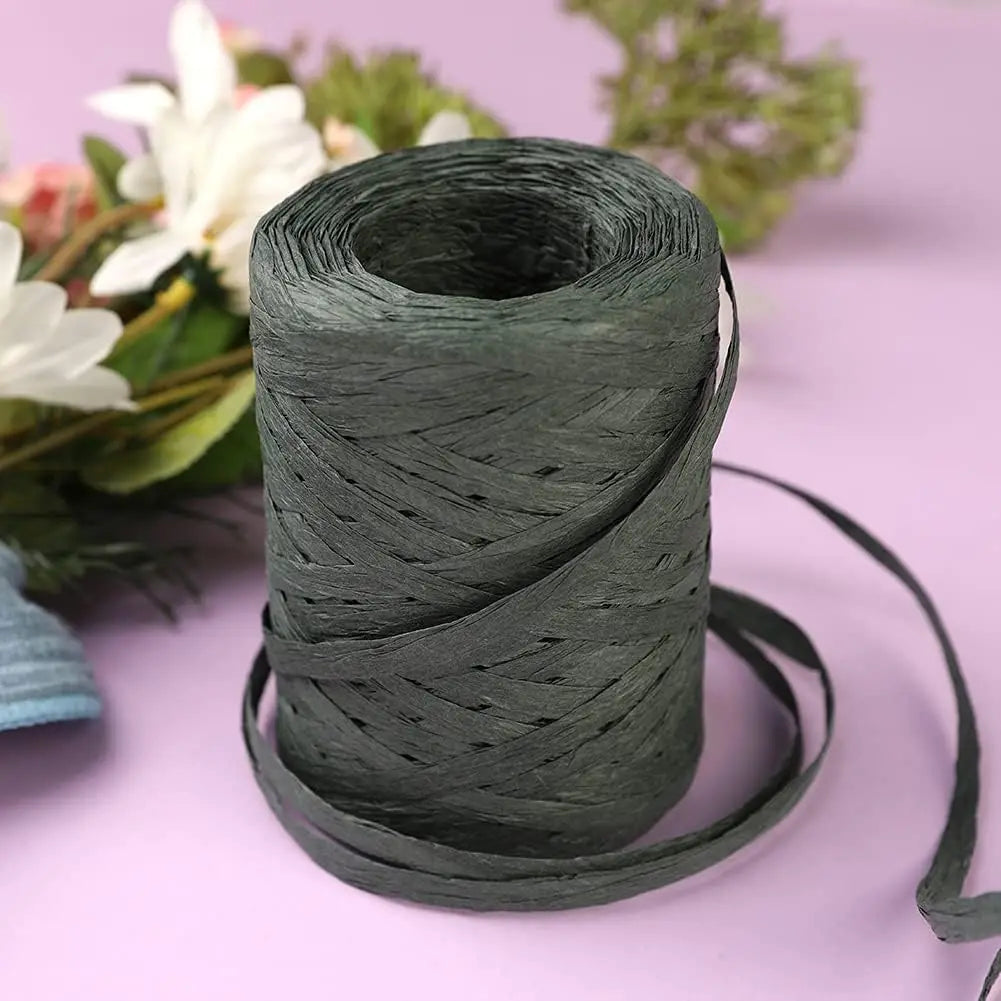 100 m Raffia Ribbons Raffia Paper Cord Natural Raffia Rope Artistic Gift for Wrapping Weaving and Gardening