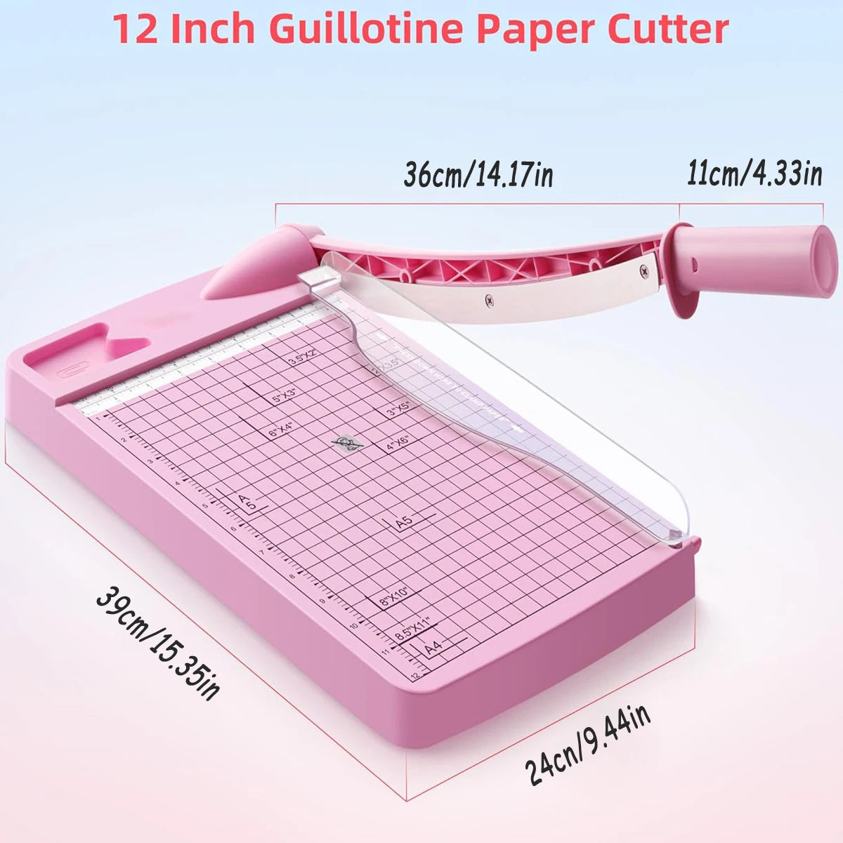 1pc paper cutter, 12 inches heavy duty paper cutter for photos, office, classroom, studio