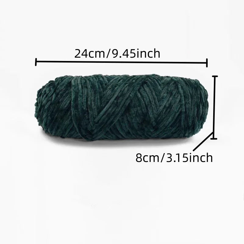 3 Pack Edelweiss DIY Material Pleuche Chenille Yarn Gold Luster Velvet Knitting Woven for Pendant / Sweater 300g 540m