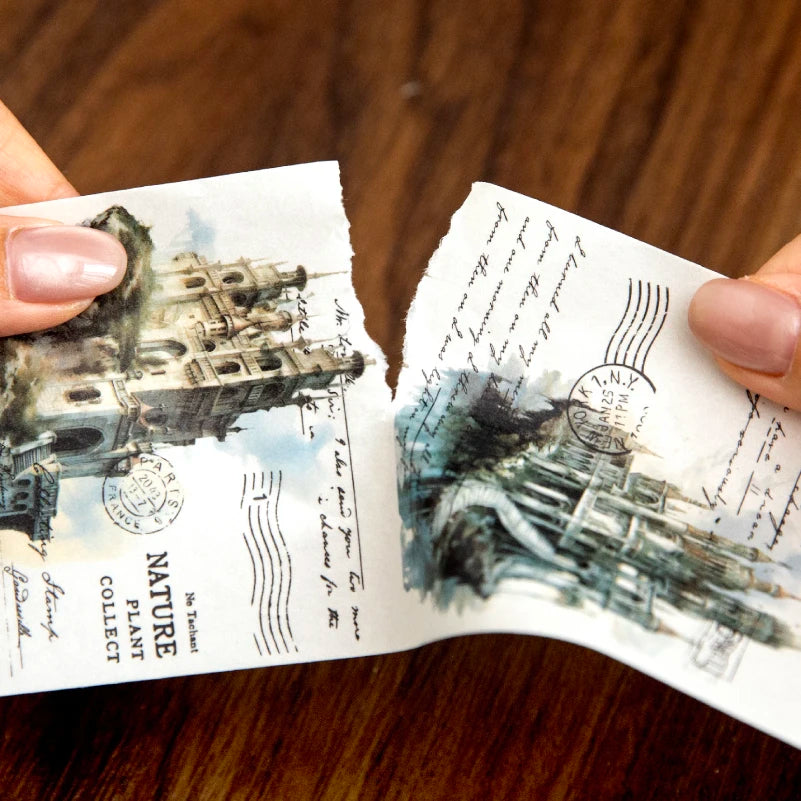 Yoofun 7.5x200cm A Journey of Relics Washi Tape for Collage Junk Journal Scrapbooking diy Stationery Masking Tape Labels