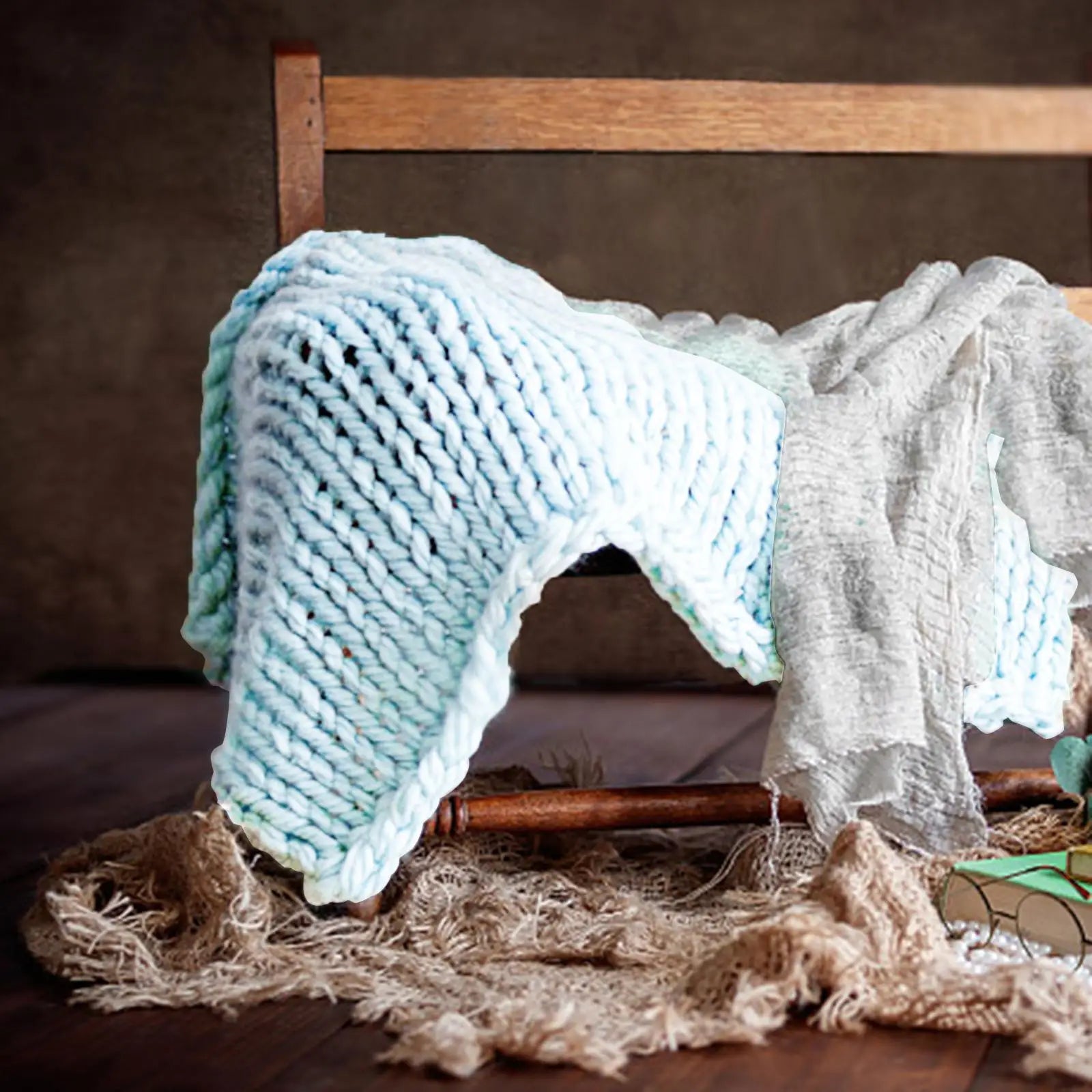 Giant Wool Yarn Soft Polyester Super Bulky Chunky Yarn for Arm Knitting Macrame Blanket Basket Pet Bed