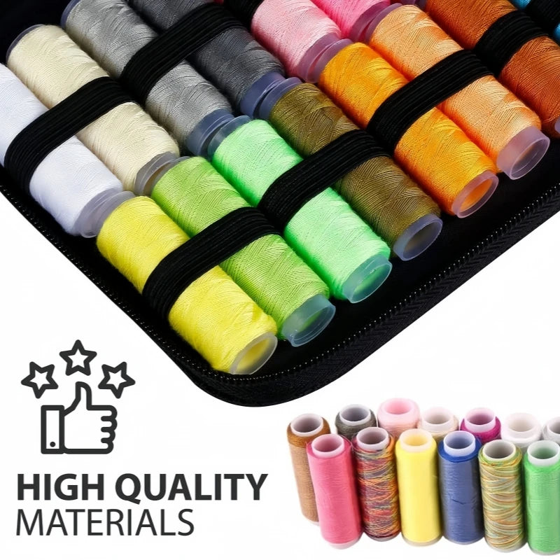 Large capacity portable sewing kit, sewing tool combination set, household multi-color sewing tool set sewing box, travel sewing