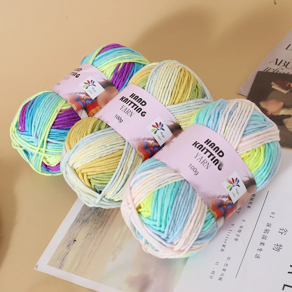 7-Strand Yarn, Multi-Colored Gradient Yarn