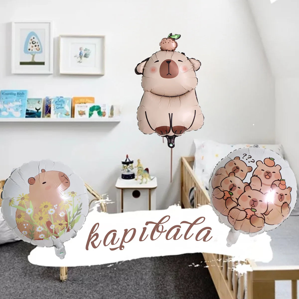 Capybara Balloons Baby Shower Globos Kids Toy Gifts Cute Kapibala Boys Girls Birthday DIY Party Decoration Capybara Foil Balloon