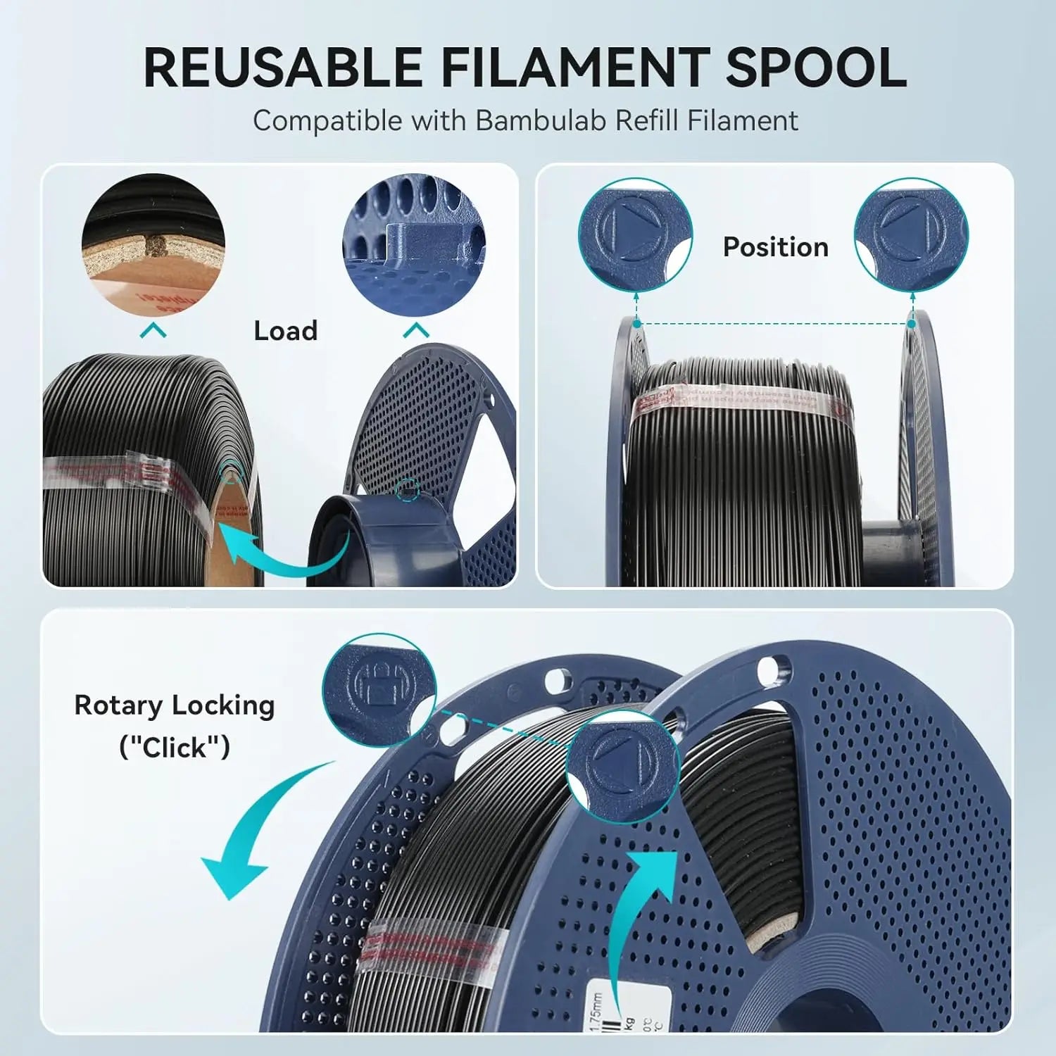 SUNLU 0.8KG PP 3D Filament 1.75mm 800g/Roll Filament Excellent Toughness Strong Fatigue Resistance Filament Fit Most FDM Printer