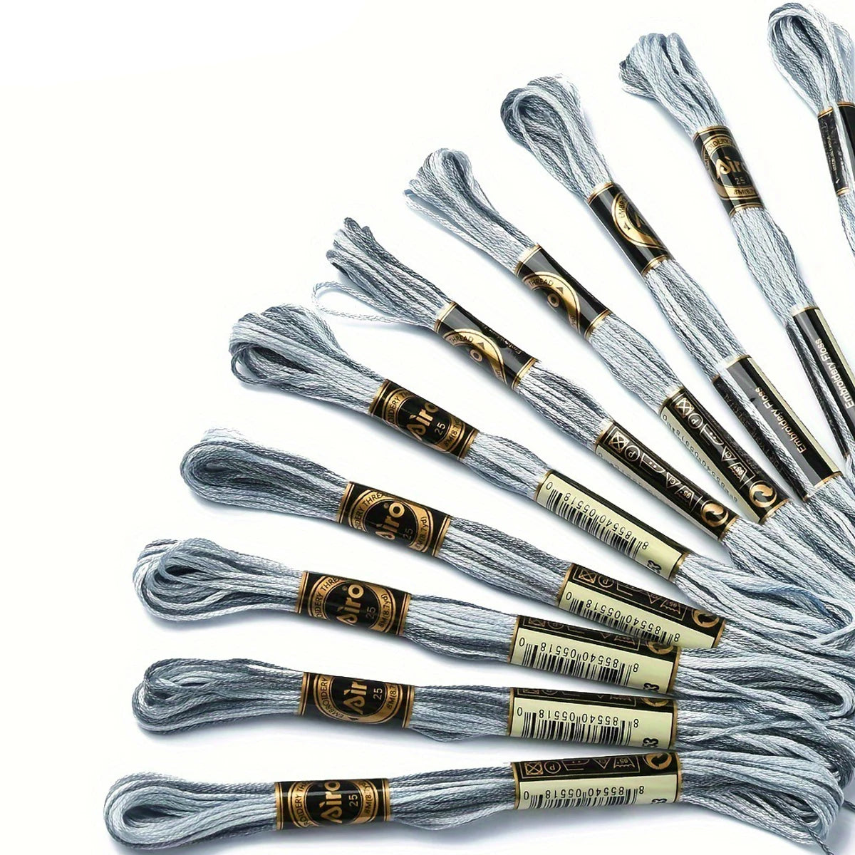 10PCS 100% Cotton High Quality Cross stitch Floss Embroidery thread Cross Stitch Embroidery Hand Knitting Sewing Weaving 8m Each