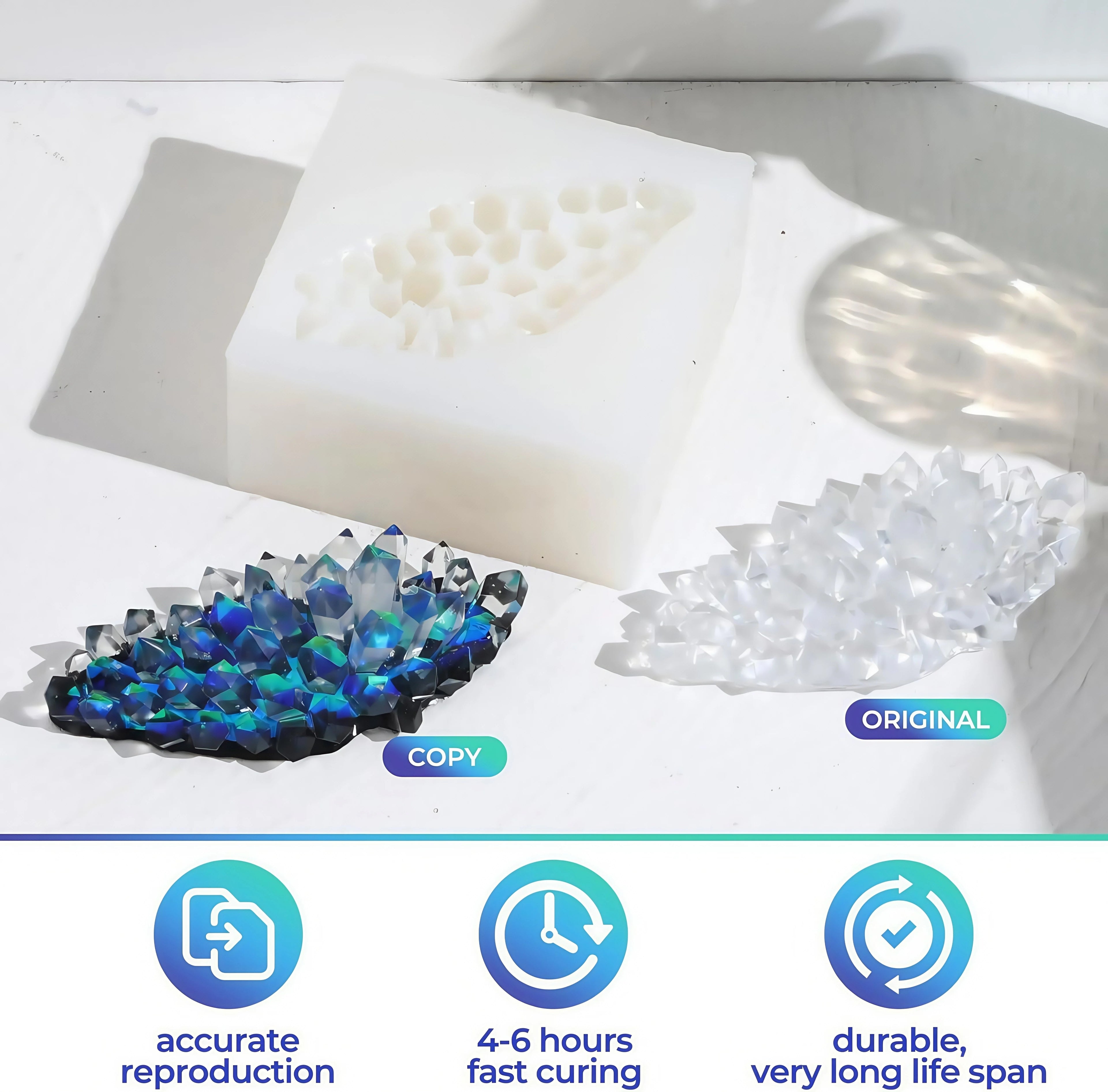 Silicone Mold Making Kit Platinum Translucent Liquid Silicone Rubber for Casting Resin Molds