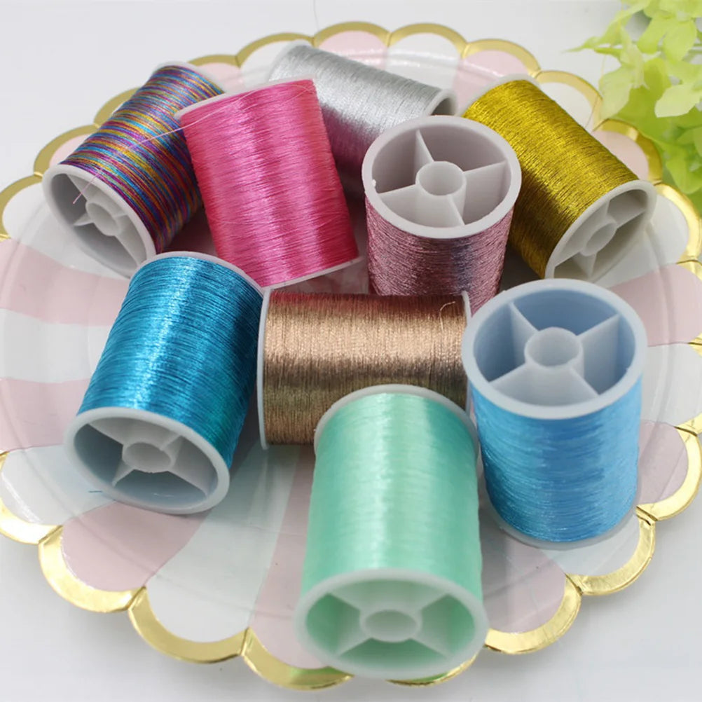 Cross Thread Set Hand Embroidery Kits Quilting Sewing Machine Metallic Thread Polyester Spools Needlework