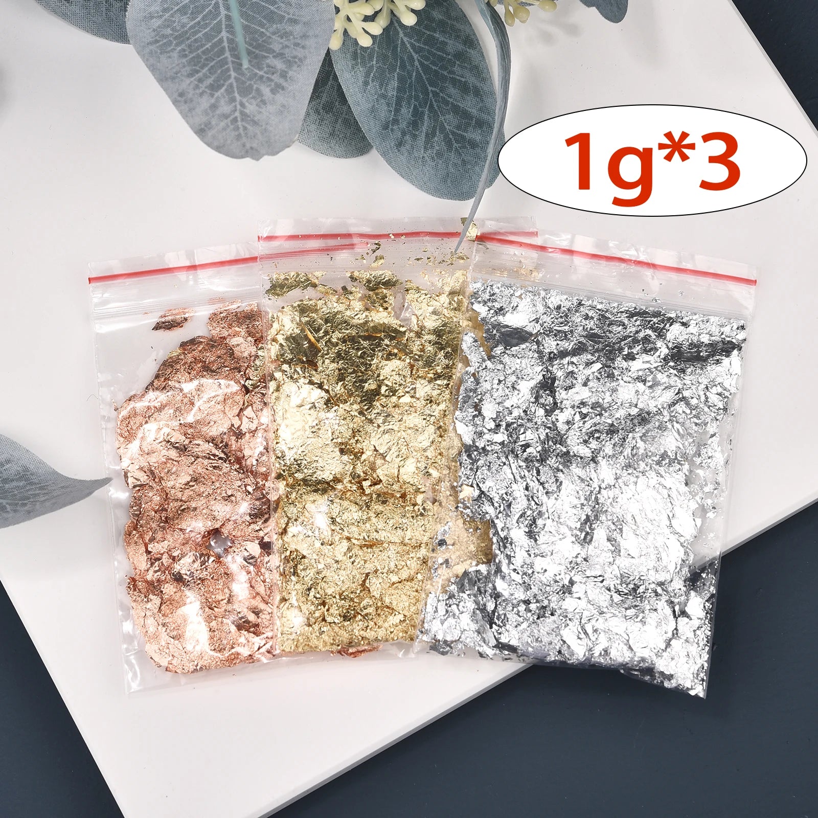 1/2/3/5/10g Imitation Gold Sliver Copper Foil Sequins Glitter Craft Leaf Flake Sheet Shiny Foil Paper Gilding DIY Nail Art Decor