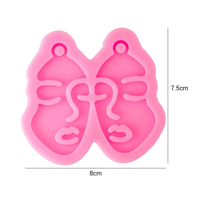 Dog Paw Print Resin Molds Heart Shape Keychain Casting Silicone Molds for Key Chain Pendant Making Epoxy Resin Craft Jewelry DIY