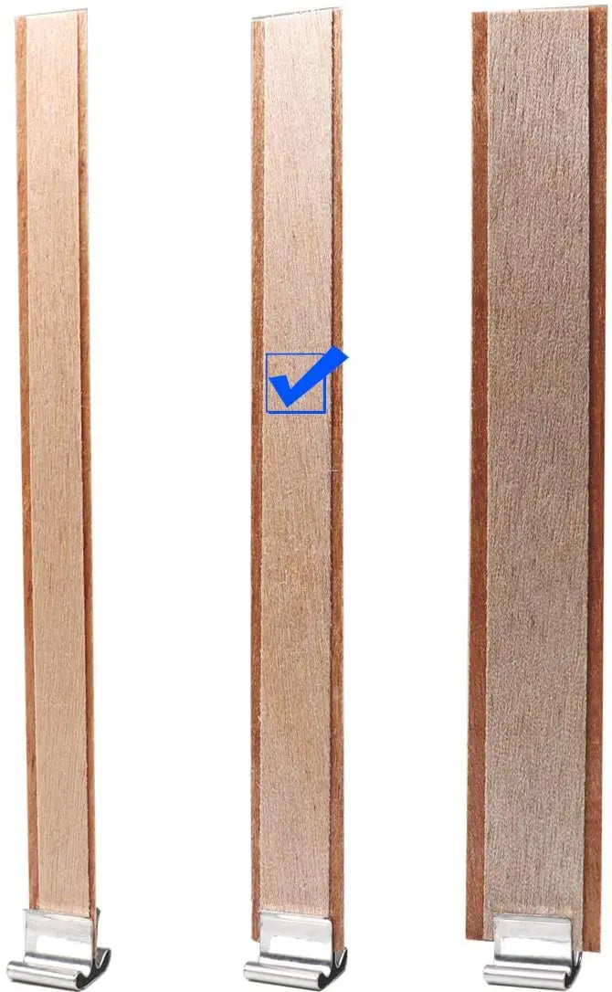 10Pcs 2 Layers Wooden Candles Wick with Sustainer Tab Candle Wick Core for Candle Making Supply Soy Parffin Wax