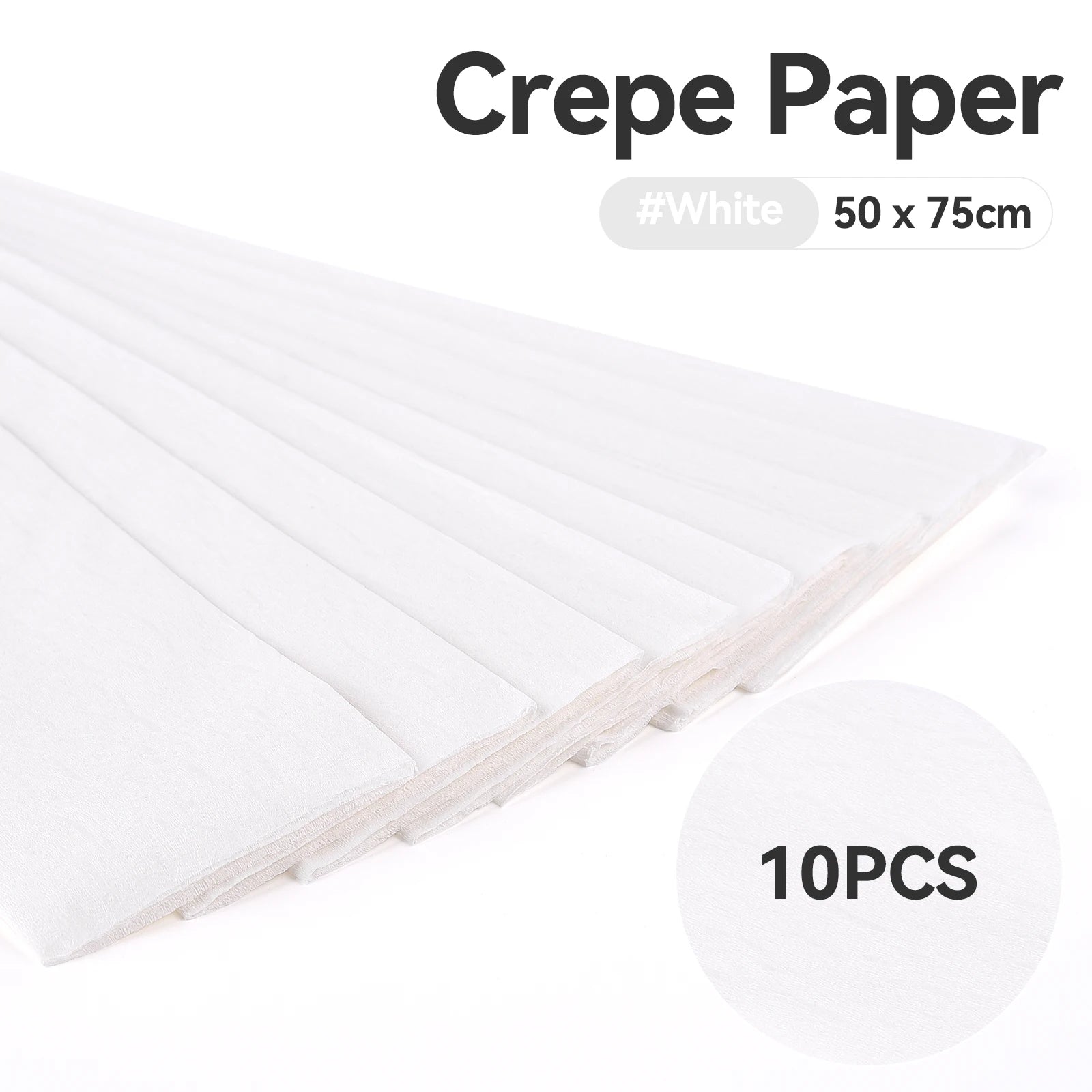 10pcs 75x50cm Colored Handmade Crepe Paper Roll Origami Crinkled Crepe Paper Craft DIY Flower Home Decoration Wrapping Gift
