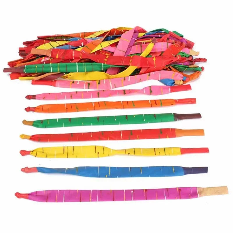 10/20pcs Mixed Color Long Latex Rocket Balloon Flying Squeaking Birthday Party Decoration Classic Toys