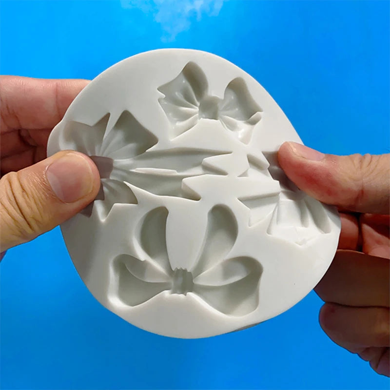 Cross-border new DIY baking mold four styles bow silicone mold chocolate silicone mold cake decoration mold
