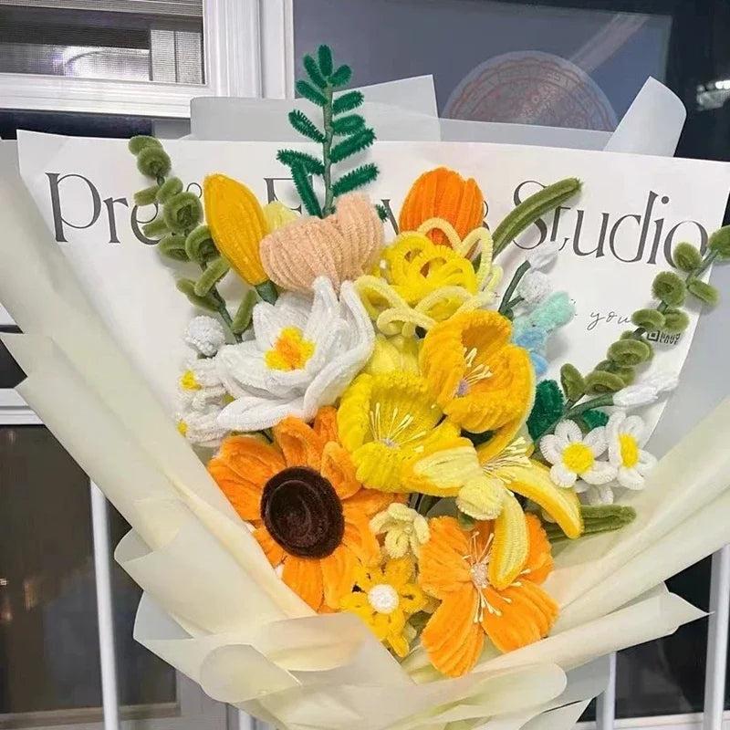 100pcs Chenille Stems Toys DIY Strips Twist Bar Anvil Wire Craft Pipe Creative Hobby Children Plush Stick Chenille Sticks