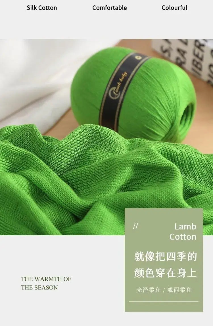 150g Pure Silk Cotton Thread Lace Thread Soft Summer Thread Pure Cotton Hand Woven DIY Half Sleeve Hat Scarves Sweater Wholesale