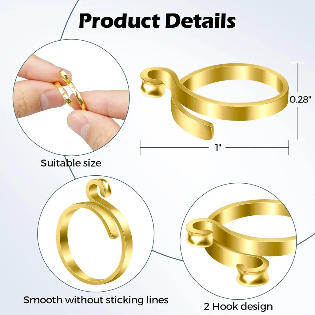 4/1pcs Adjustable Knitting Crochet Loop Rings DIY Yarn Guide Finger Faster Holder Open Fingering Crocheters Tool Sewing Supplies