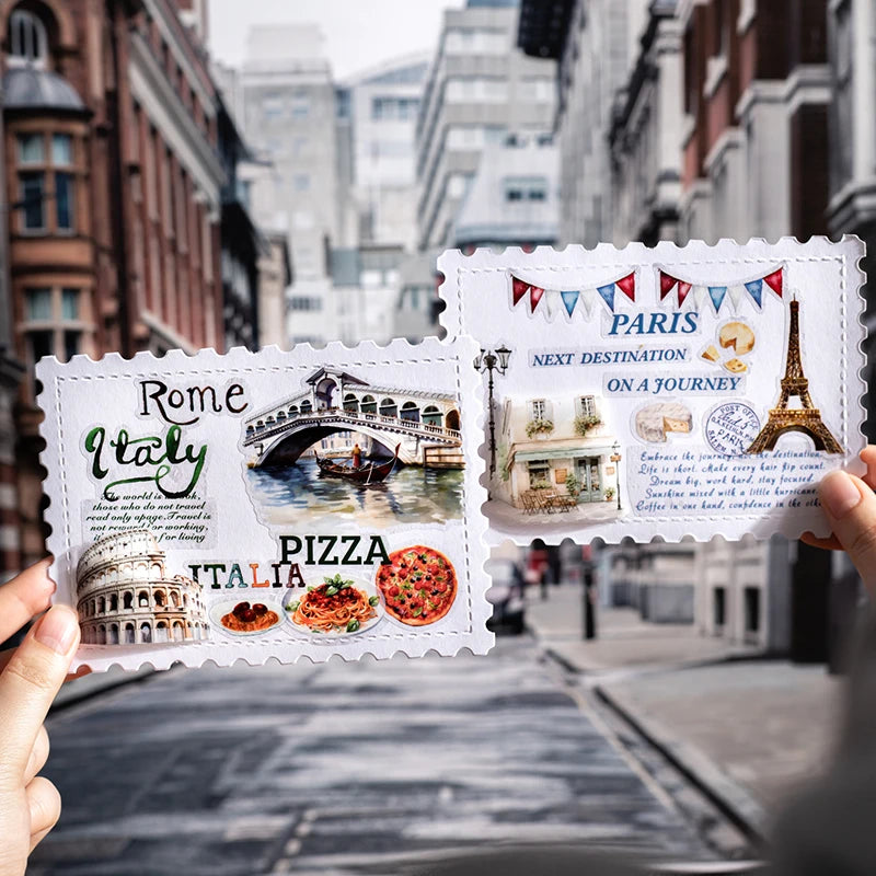 60mm*2m PET Tapes World Travel DIY Scrapbooking Decor Photo Album Collage Junk Journal Materials Aesthetics Stickers