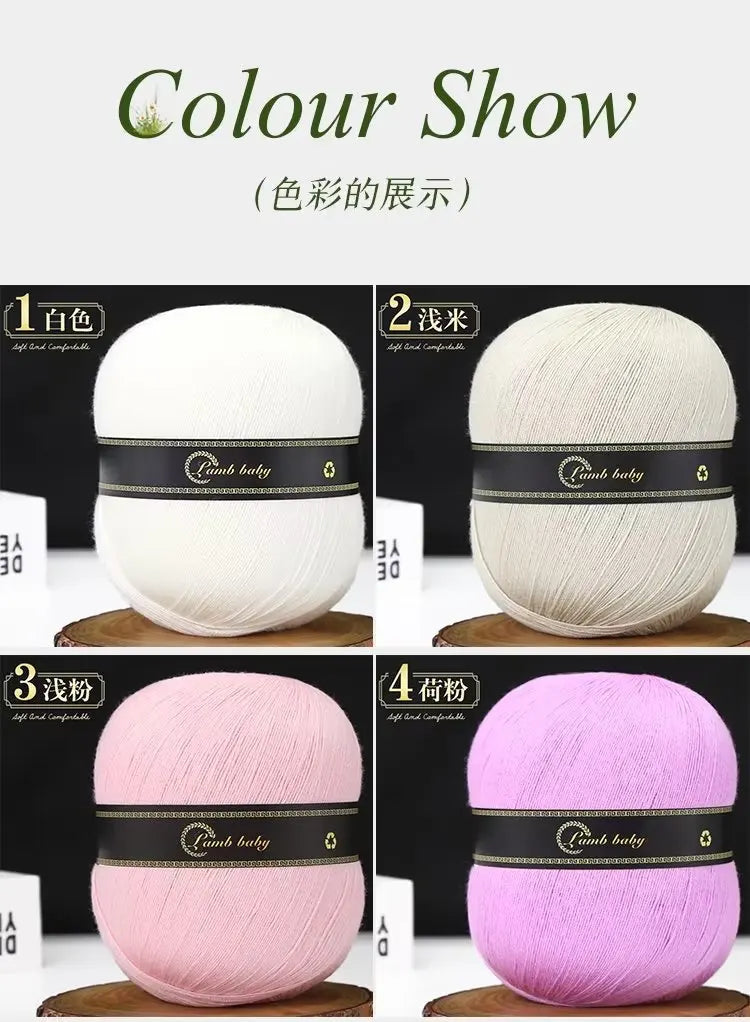 2Pcs Silk Cotton Yarn hand knitting Thin Lace yarn for Crocheting knit Sweater Shawls Scarves hat line Crochet amigurmi thread