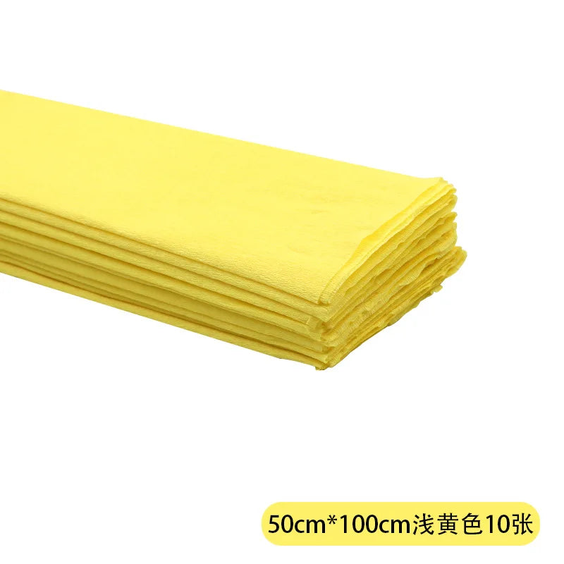 50x100cm Roll Crepe Paper Colorful Flower Wrapping Paper Handmade DIY Thin Paper Making Materials Kindergarten Decoration