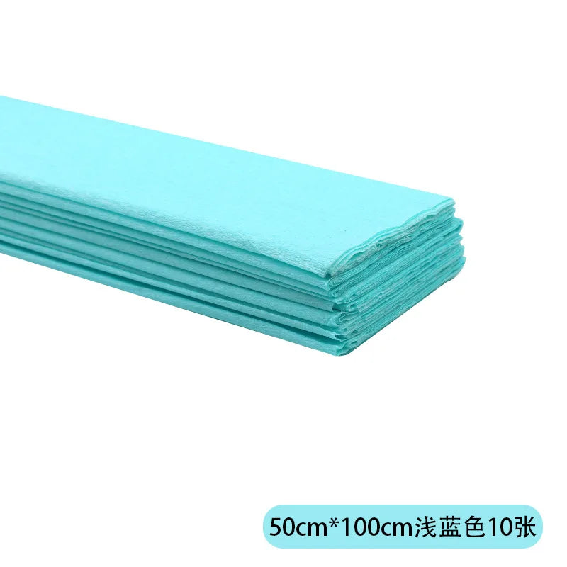 50x100cm Roll Crepe Paper Colorful Flower Wrapping Paper Handmade DIY Thin Paper Making Materials Kindergarten Decoration