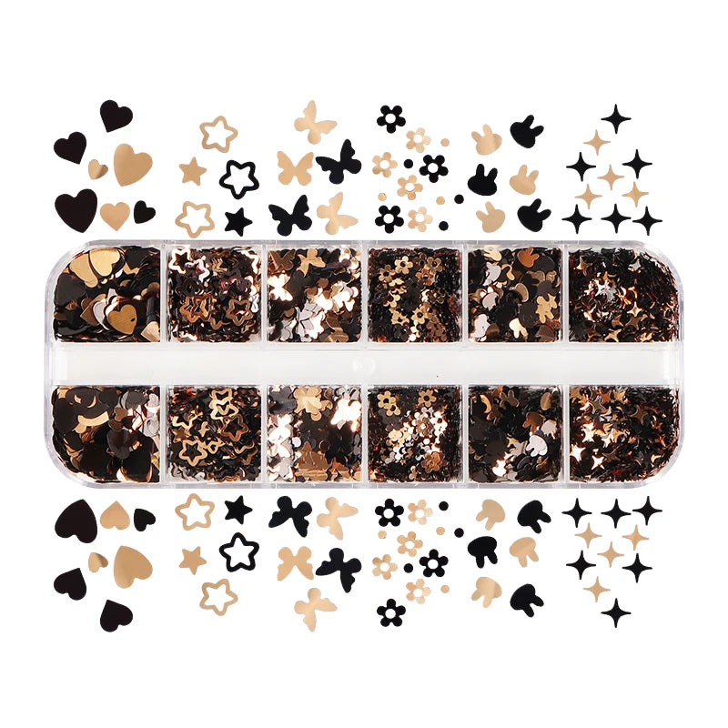 Gold Pink Butterfly Resin Sequins Glitter For Epoxy Resin Filling Cherry Blossom Resin Filler UV Silicone Mold DIY Accessories