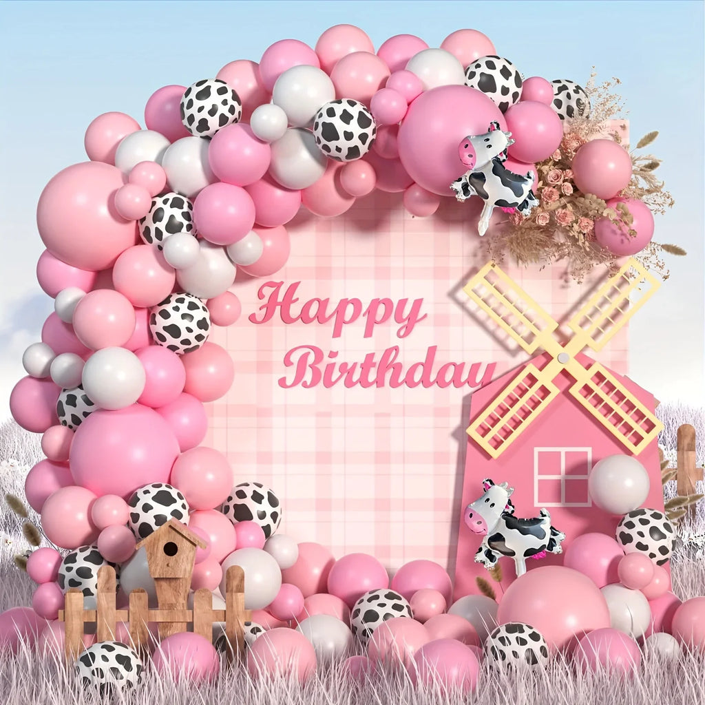 103 Pcs Decorated with Farm Themed Balloons, Suitable for Birthdays Engagement Weddings Indoor Celebrations and Anniversaries