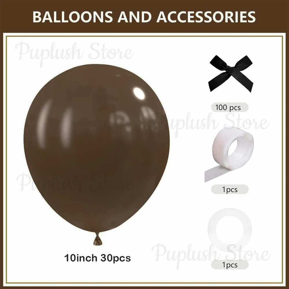 30Pcs Latex Balloons with Black Bow Coquette Bow Themed DIY Balloons Set for Boho Wedding Baby Shower Girls Birthday Party Decor