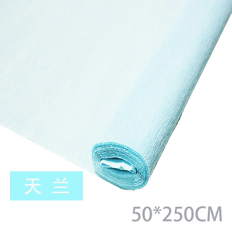 Color Handmade Crepe Paper Diy Paper Flower Material Gift Paper Roll Edge Paper Kindergarten Handmade Flower Origami