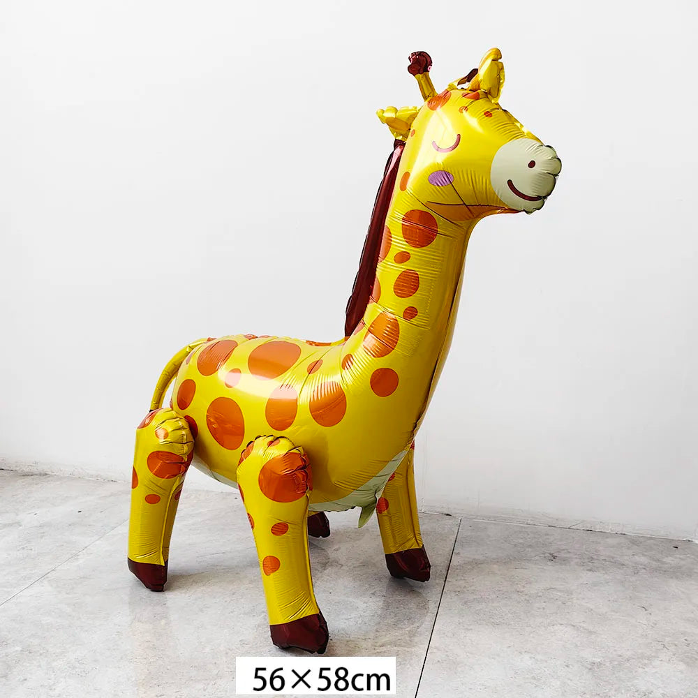 Walking Inflatable Lion Giraffe Balloons Panda Elephant Tiger Safari Animal Balloon Kids Jungle Animal Baby Shower Decorations