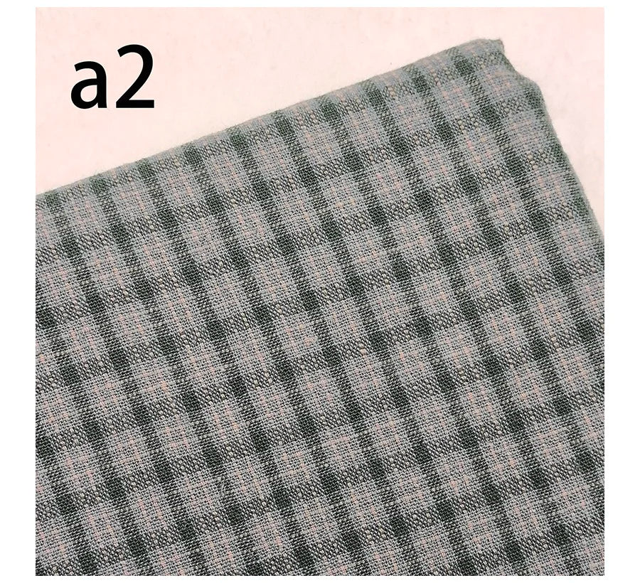 DIY Japan Little Cloth group Yarn-dyed fabric,for sewing Handmade Patchwork Quilting ,Grid Stripe For Sewing Doll clothes