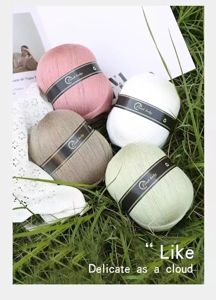 1 Piece of 150g Fine Silk Cotton Yarn for Summer, Soft Solid Color Silk Cotton Yarn, Suitable for Crochet, Knitting, Handicrafts, T-Shirts, Shawls, Scarves, and Accessories