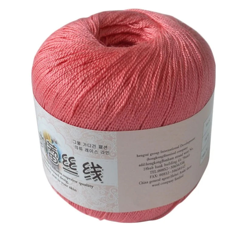 50g /roll 0.8mm Lace Thread Crochet Cotton Yarn Handmade DIY Line Fine Wool for Knitted Woven Sewing Accessories