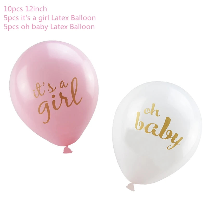 Baby Shower Boy Girl Decorations Set It's a Boy It's a Girl oh baby Balloons Gender Reveal Kids Birthday Party Baby Shower Gifts