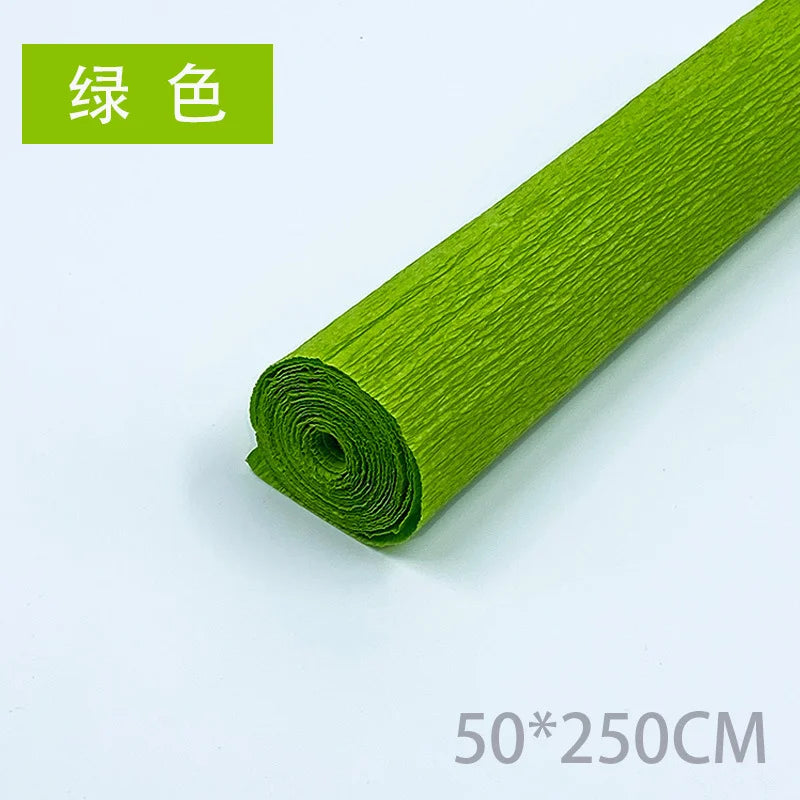 Color Handmade Crepe Paper Diy Paper Flower Material Gift Paper Roll Edge Paper Kindergarten Handmade Flower Origami