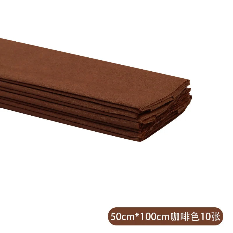 50x100cm Roll Crepe Paper Colorful Flower Wrapping Paper Handmade DIY Thin Paper Making Materials Kindergarten Decoration